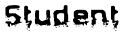 The image contains the word Student in a stylized font with a static looking effect at the bottom of the words