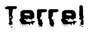 The image contains the word Terrel in a stylized font with a static looking effect at the bottom of the words