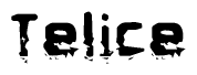 The image contains the word Telice in a stylized font with a static looking effect at the bottom of the words