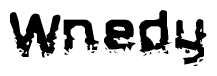 The image contains the word Wnedy in a stylized font with a static looking effect at the bottom of the words