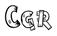The clipart image shows the name Cgr stylized to look as if it has been constructed out of wooden planks or logs. Each letter is designed to resemble pieces of wood.
