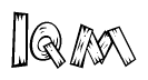 The clipart image shows the name Iqm stylized to look like it is constructed out of separate wooden planks or boards, with each letter having wood grain and plank-like details.