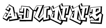 The clipart image features a stylized text in a graffiti font that reads Adunne.