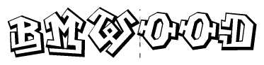 The clipart image features a stylized text in a graffiti font that reads Bmwood.
