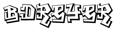 The clipart image features a stylized text in a graffiti font that reads Bdreyer.