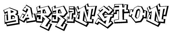 The clipart image features a stylized text in a graffiti font that reads Barrington.
