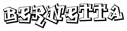 The clipart image features a stylized text in a graffiti font that reads Bernetta.