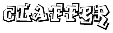 The clipart image features a stylized text in a graffiti font that reads Claffer.