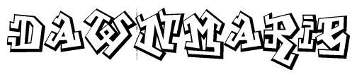 The clipart image features a stylized text in a graffiti font that reads Dawnmarie.