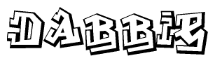 The clipart image features a stylized text in a graffiti font that reads Dabbie.