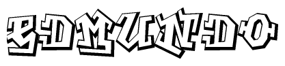 The clipart image features a stylized text in a graffiti font that reads Edmundo.