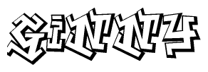 The clipart image features a stylized text in a graffiti font that reads Ginny.