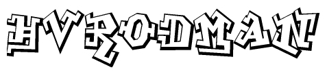 The clipart image features a stylized text in a graffiti font that reads Hvrodman.