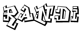 The clipart image features a stylized text in a graffiti font that reads Randi.