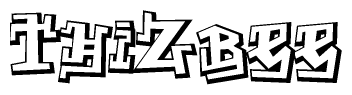 The clipart image features a stylized text in a graffiti font that reads Thizbee.