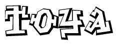 The clipart image features a stylized text in a graffiti font that reads Toya.