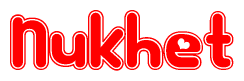 The image displays the word Nukhet written in a stylized red font with hearts inside the letters.