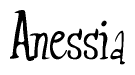 The image is of the word Anessia stylized in a cursive script.
