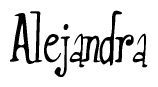 The image is of the word Alejandra stylized in a cursive script.