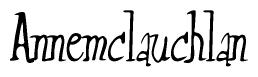 The image contains the word 'Annemclauchlan' written in a cursive, stylized font.