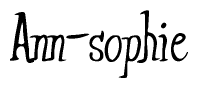 The image contains the word 'Ann-sophie' written in a cursive, stylized font.