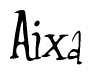 The image is a stylized text or script that reads 'Aixa' in a cursive or calligraphic font.