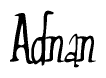 The image contains the word 'Adnan' written in a cursive, stylized font.