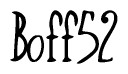 The image contains the word 'Boff52' written in a cursive, stylized font.