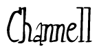 The image is of the word Channell stylized in a cursive script.