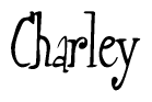 The image is a stylized text or script that reads 'Charley' in a cursive or calligraphic font.