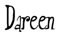 The image is a stylized text or script that reads 'Dareen' in a cursive or calligraphic font.