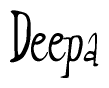 The image contains the word 'Deepa' written in a cursive, stylized font.