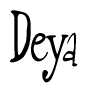The image is a stylized text or script that reads 'Deya' in a cursive or calligraphic font.