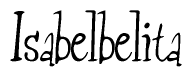The image contains the word 'Isabelbelita' written in a cursive, stylized font.
