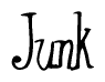 The image contains the word 'Junk' written in a cursive, stylized font.