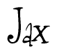 The image is a stylized text or script that reads 'Jax' in a cursive or calligraphic font.