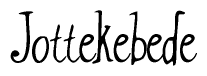 The image is of the word Jottekebede stylized in a cursive script.