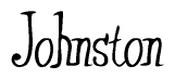 The image is a stylized text or script that reads 'Johnston' in a cursive or calligraphic font.