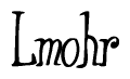 The image is a stylized text or script that reads 'Lmohr' in a cursive or calligraphic font.