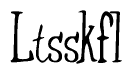 The image is of the word Ltsskfl stylized in a cursive script.