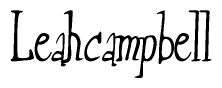 The image is of the word Leahcampbell stylized in a cursive script.