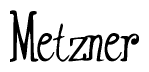 The image is a stylized text or script that reads 'Metzner' in a cursive or calligraphic font.