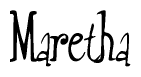 The image is a stylized text or script that reads 'Maretha' in a cursive or calligraphic font.