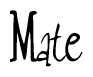 The image is of the word Mate stylized in a cursive script.