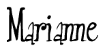 The image contains the word 'Marianne' written in a cursive, stylized font.