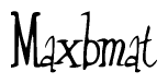 The image contains the word 'Maxbmat' written in a cursive, stylized font.