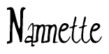 The image contains the word 'Nannette' written in a cursive, stylized font.