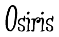 The image is of the word Osiris stylized in a cursive script.