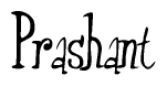 The image contains the word 'Prashant' written in a cursive, stylized font.