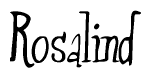 The image contains the word 'Rosalind' written in a cursive, stylized font.